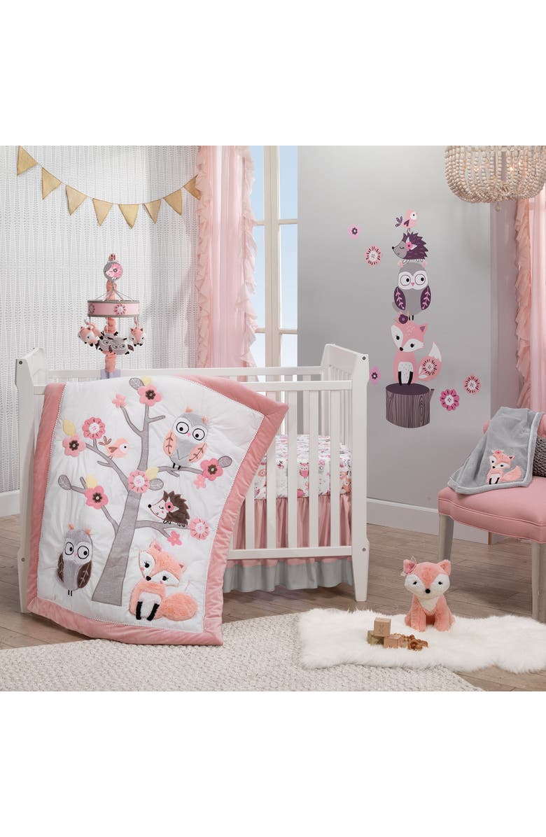 Lambs & Ivy Friendship Tree Plush Woodland Fox Stuffed Animal Toy - Autumn, Alternate, color, Peach