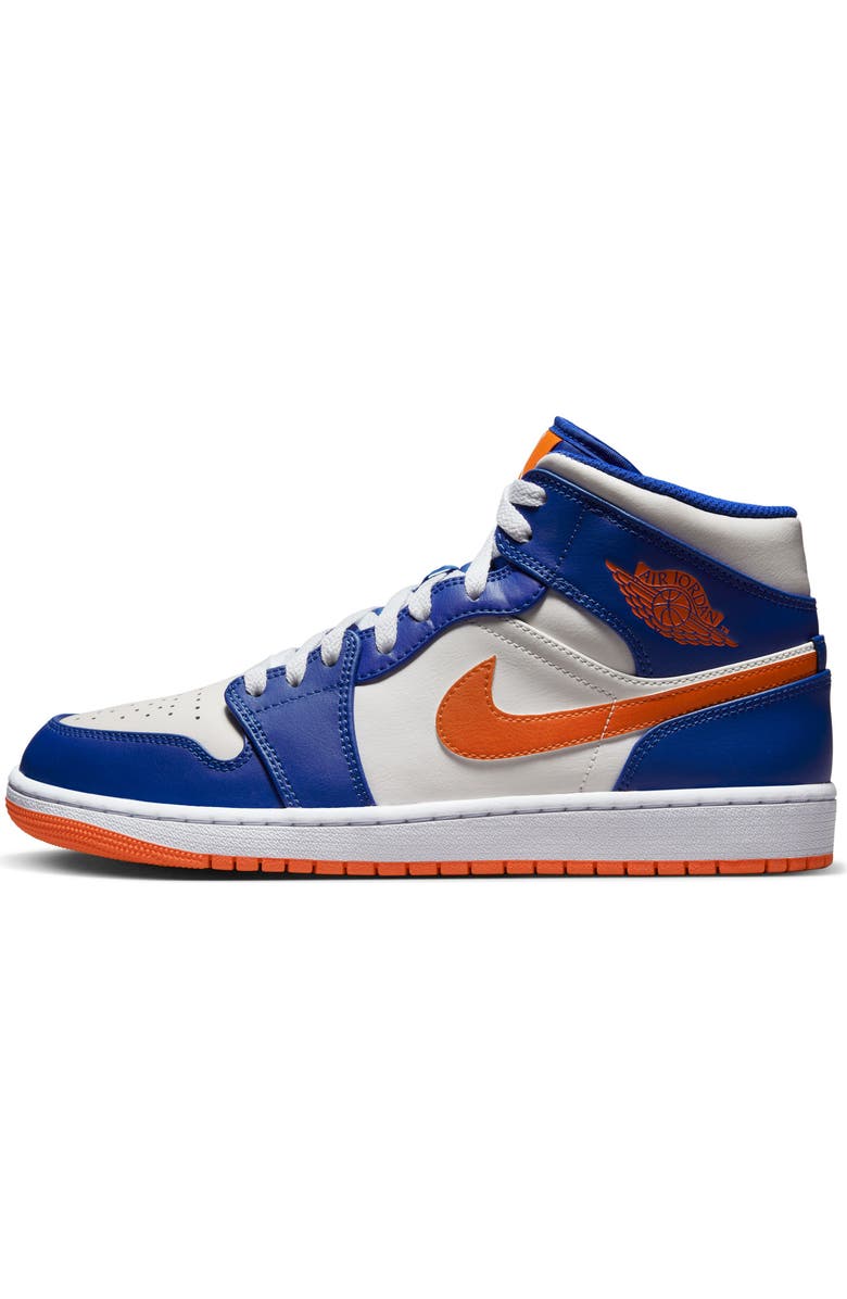 Jordan Air Jordan 1 Mid Sneaker, Alternate, color, Game Royal/ Orange/ White