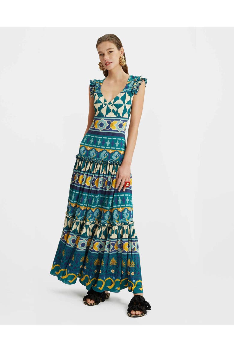 Pimento Dress Placée Casareale Barre' Emerald, Main, color, Casareale Barre' Emerald