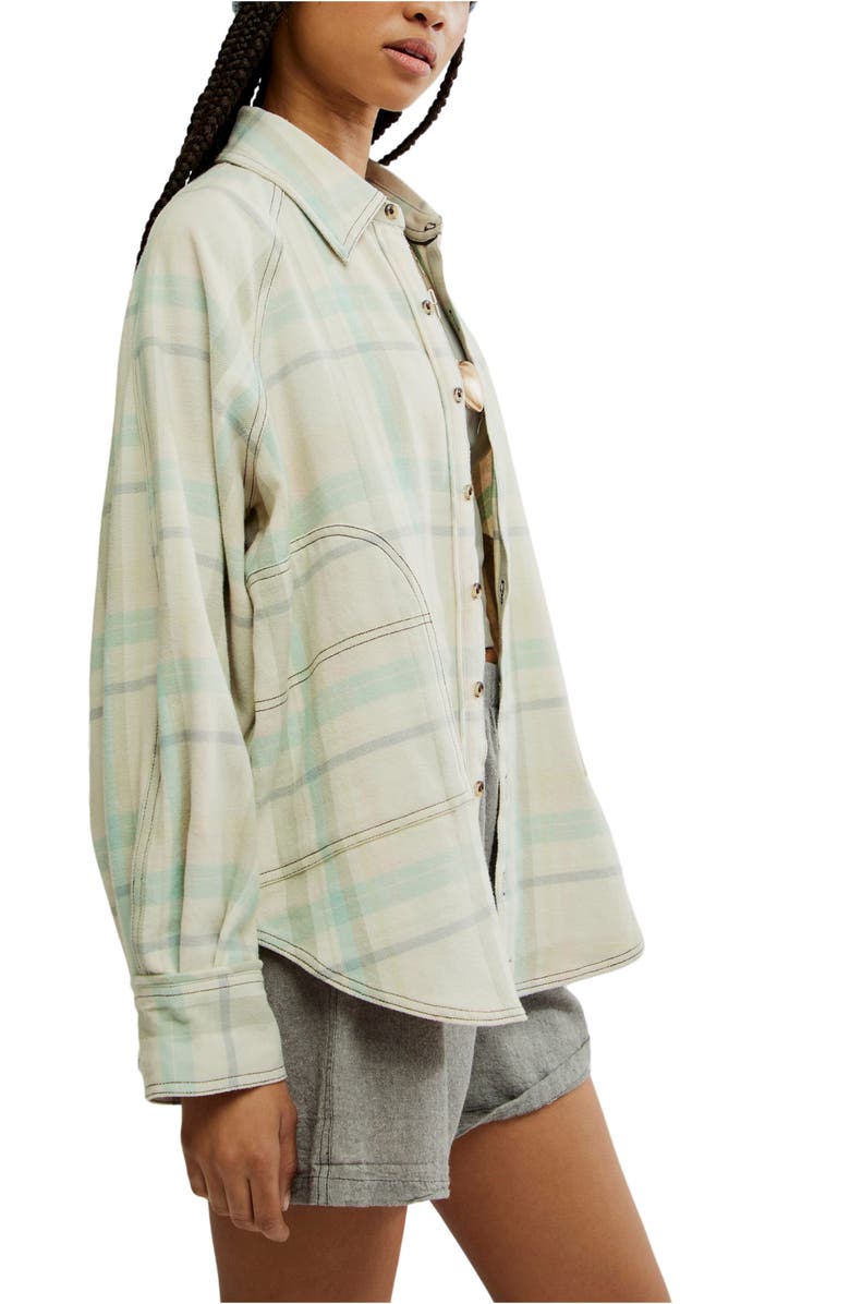 Free People Girl Meets Boy Plaid Shirt, Alternate, color, 