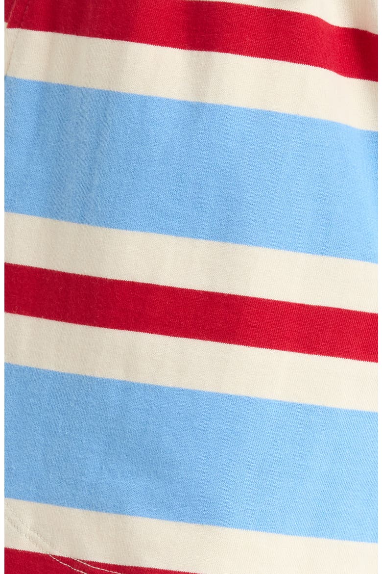 Striped Jersey Shorts, Alternate, color, BLUEREDWHITE