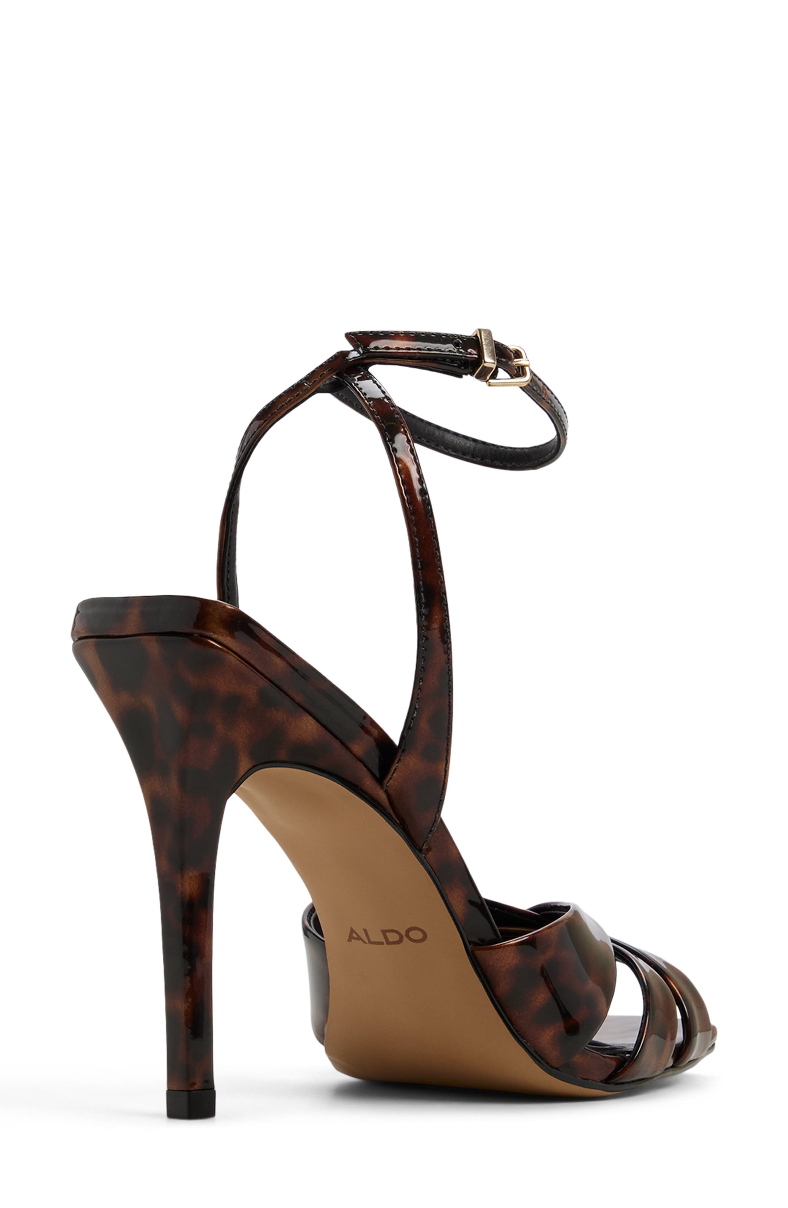 ALDO Meteora Ankle Strap Sandal, Alternate, color, Brown