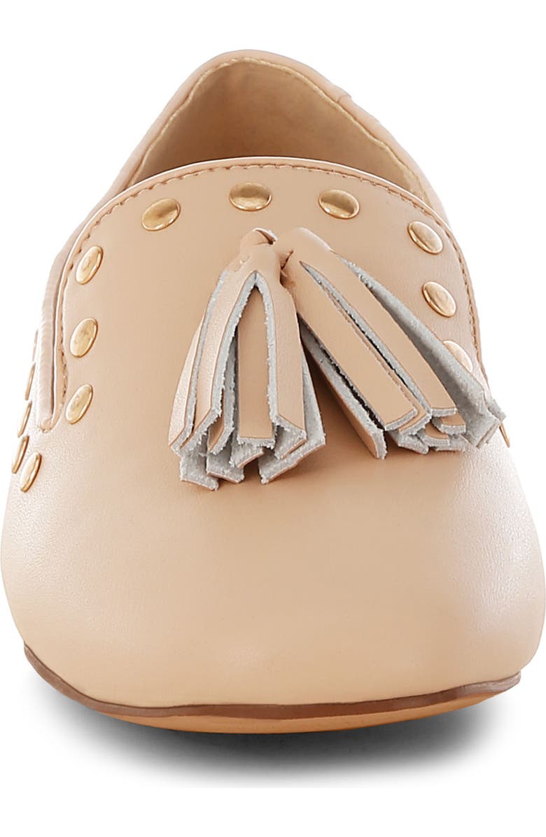 Rag & Co Philoha Studded Tassel Loafer, Alternate, color, Beige