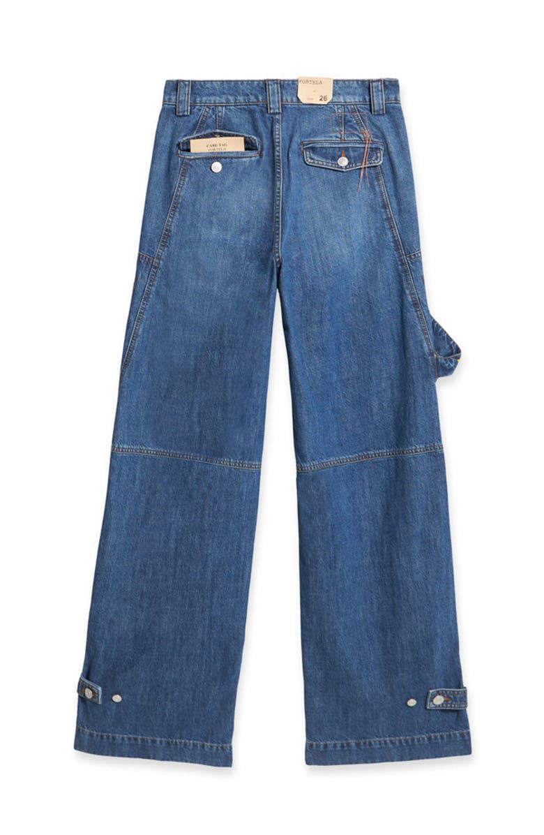 Fortela Juniaj Cargo Custom Wash Denim Trousers, Alternate, color, D580