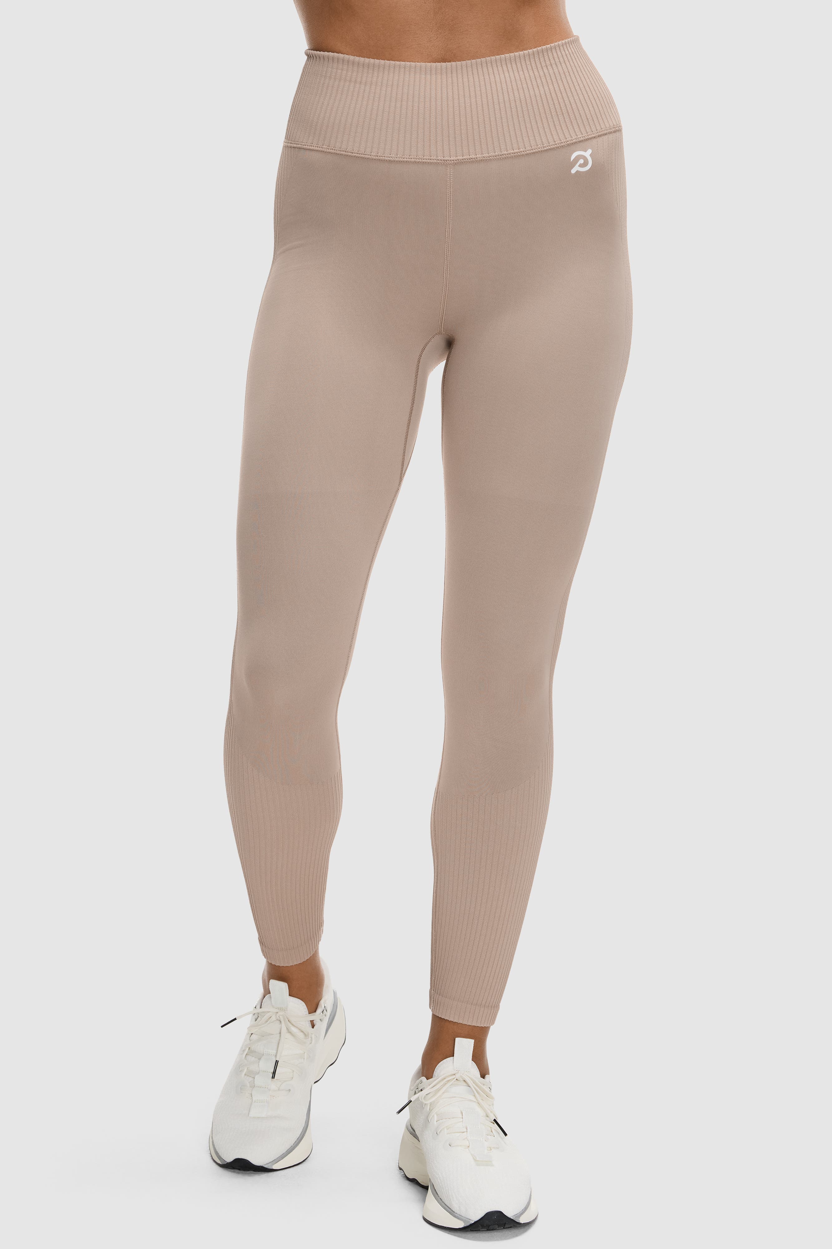 nike air ribbed light beige high waisted leggings