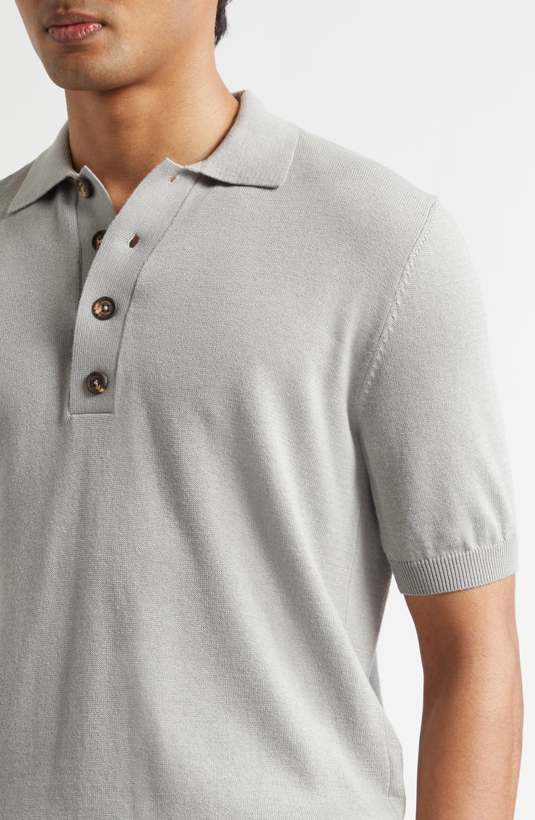 Eleventy Cotton & Cashmere Polo, Alternate, color, 80 Clay