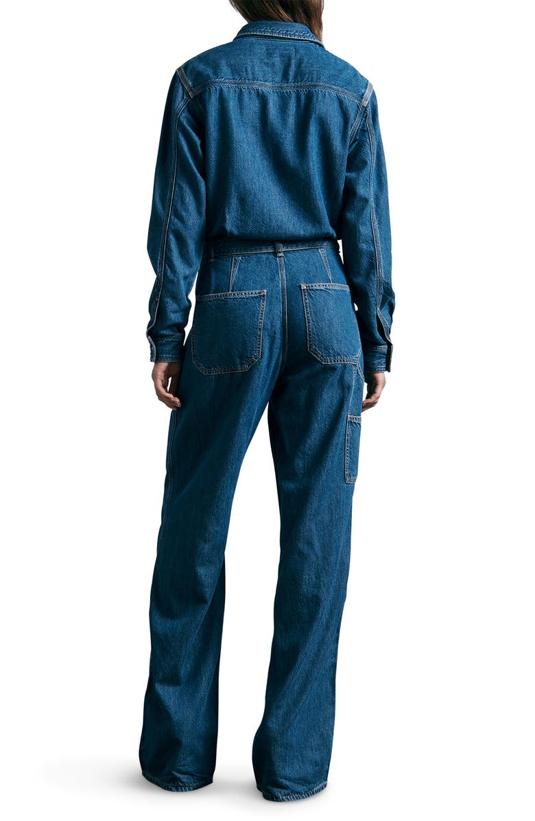 rag & bone Featherweight Denim Jumpsuit, Alternate, color, Barlow