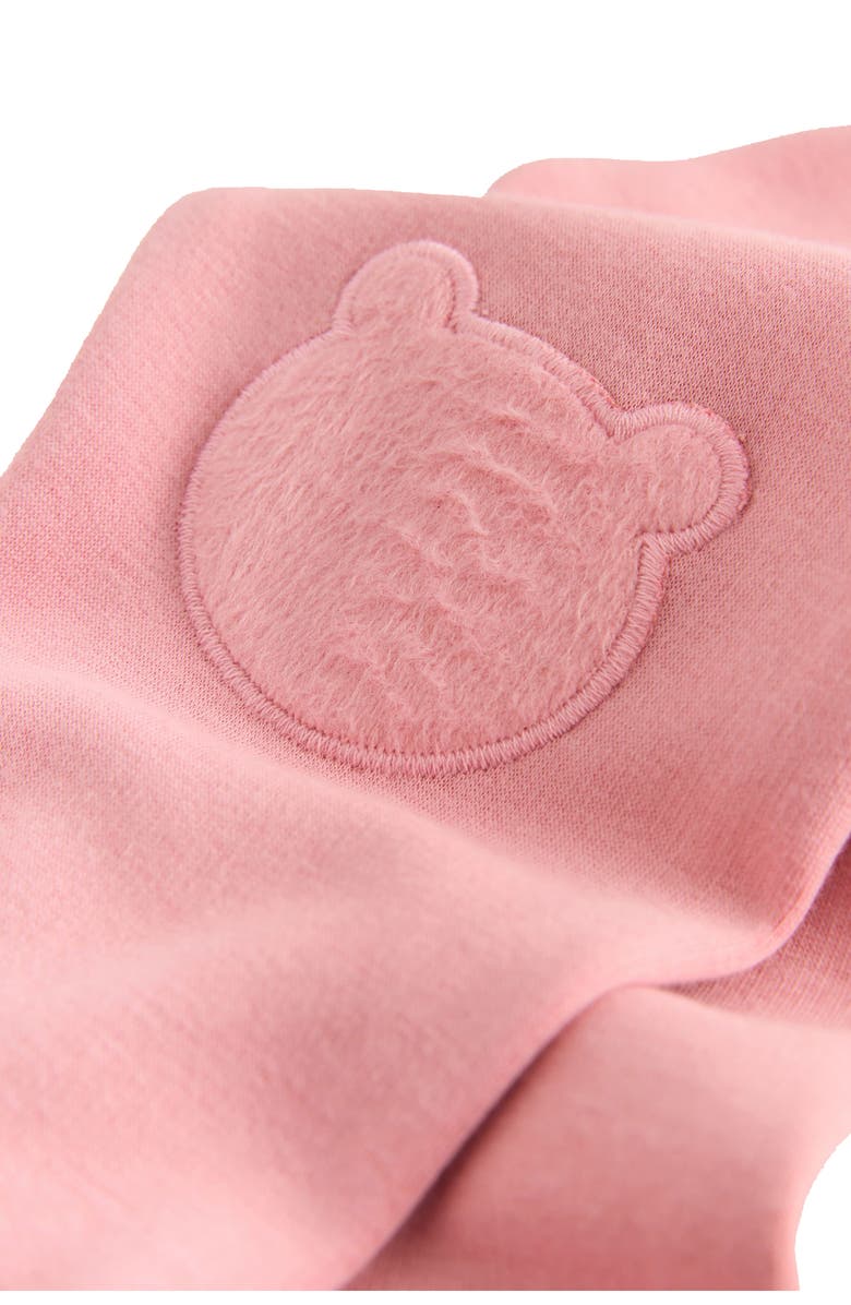 NEXT Kids' Bear Knee Patch Leggings, Alternate, color, Pink