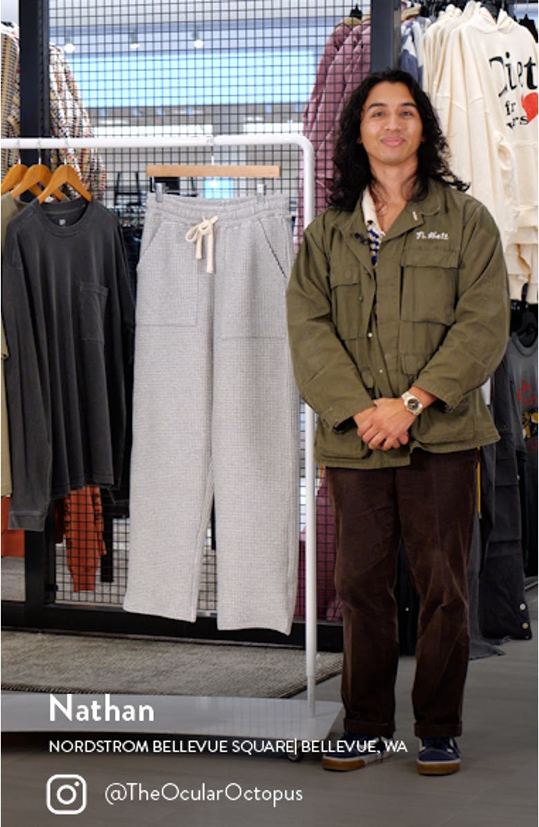 Waffle Knit Drawstring Pants, sales video thumbnail