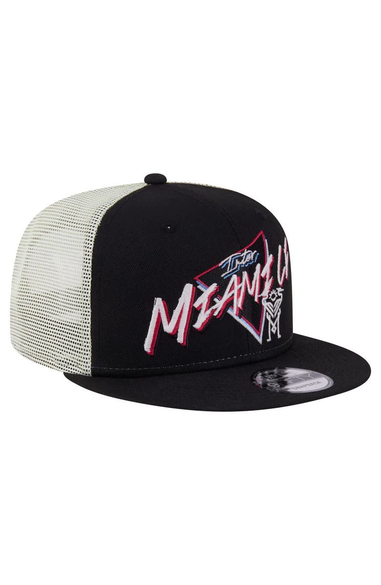 New Era Men's New Era Black Inter Miami CF Neon 9FIFTY Snapback Hat, Alternate, color, Black