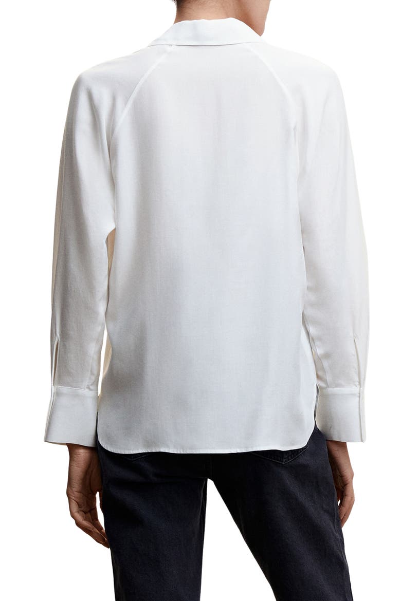 Hidden Button Long Sleeve Shirt, Alternate, color, OFF WHITE