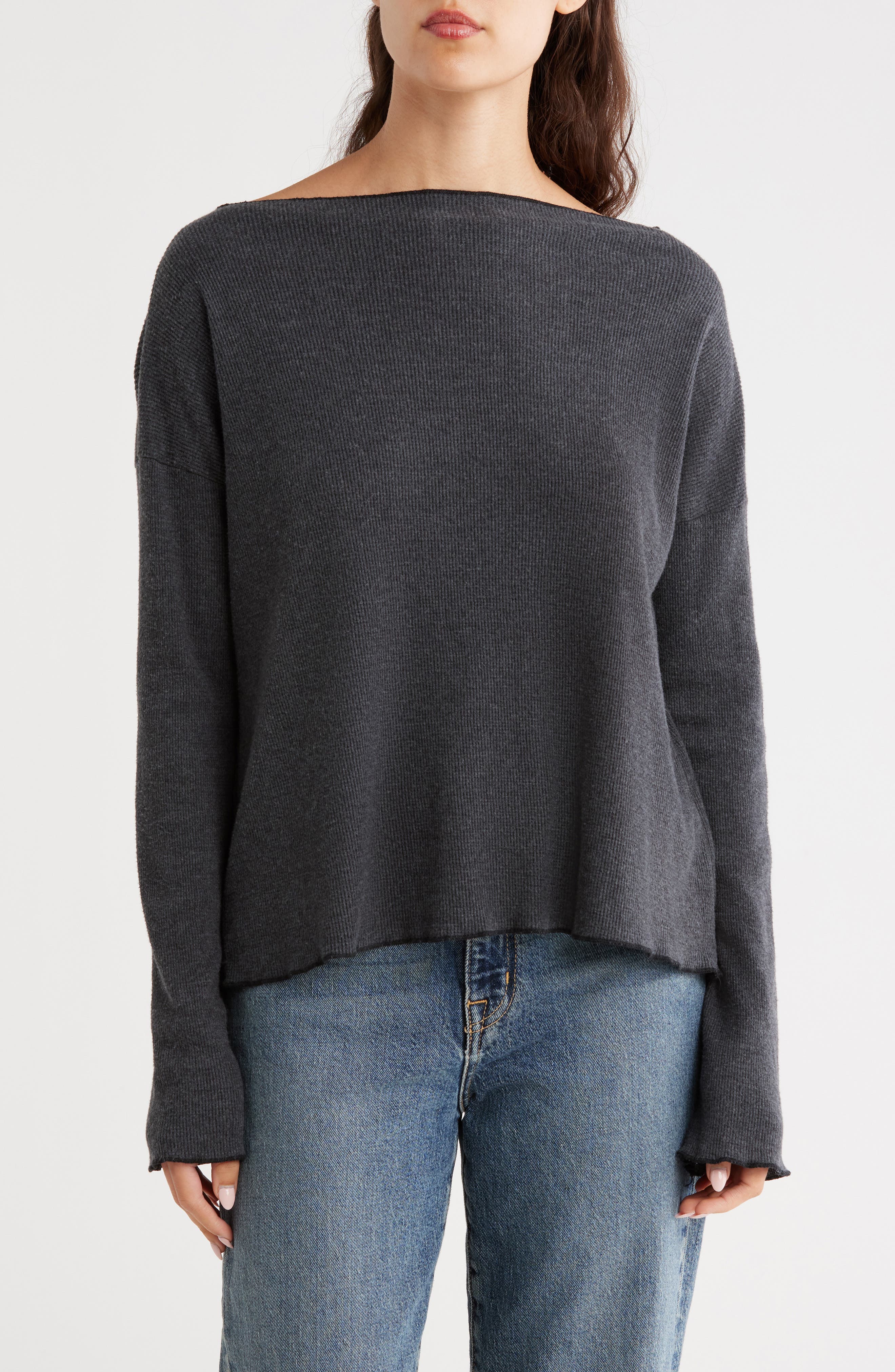 GO COUTURE Long Sleeve Pullover Sweater