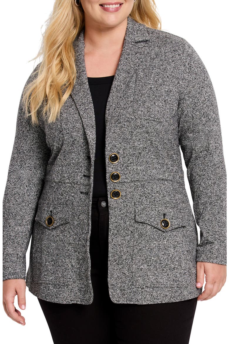 Editor Knit Blazer, Main, color, BLACK MIX