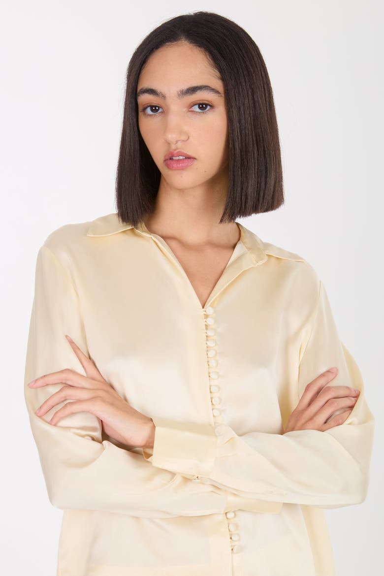 Joanne Blouse, Alternate, color, Vintage Crème