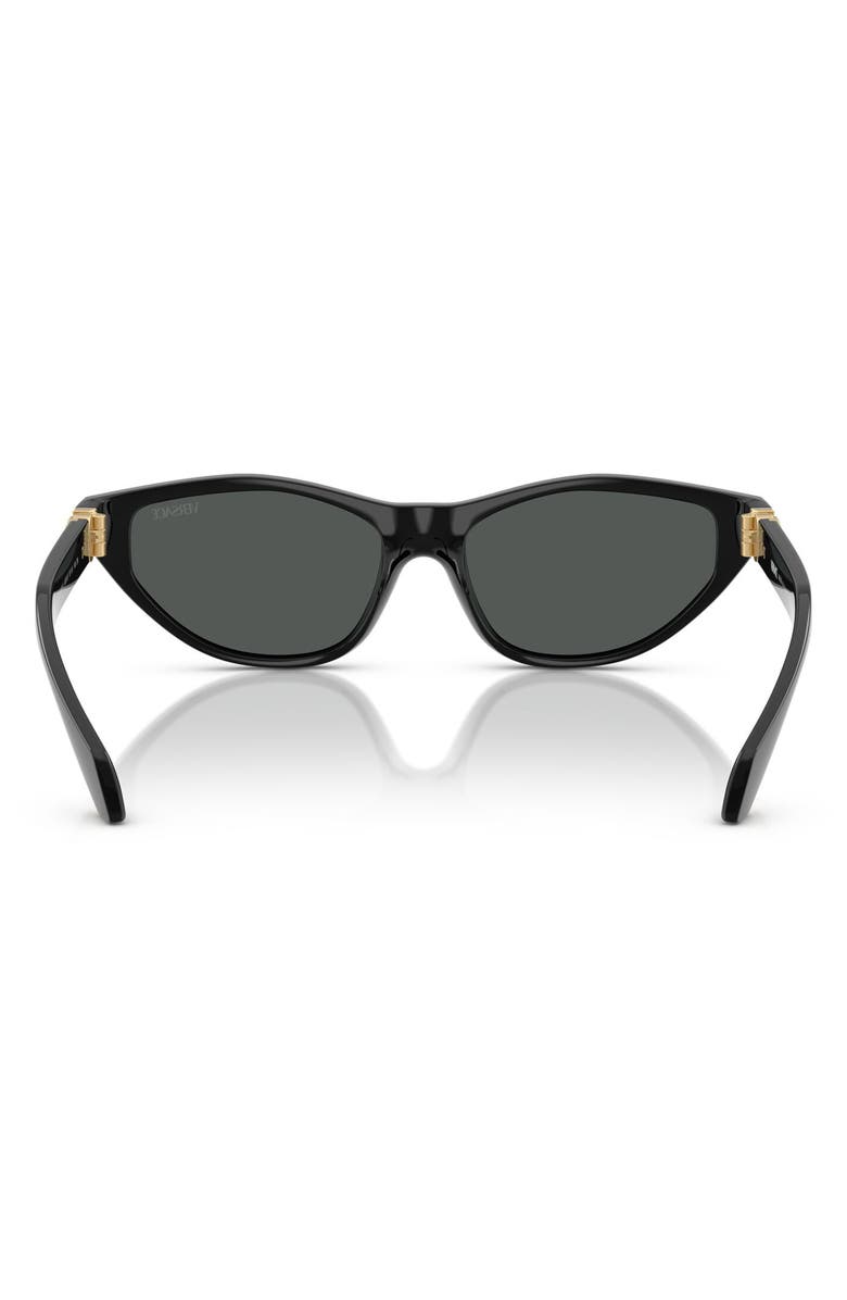 Versace 55mm Cat Eye Sunglasses, Alternate, color, Black