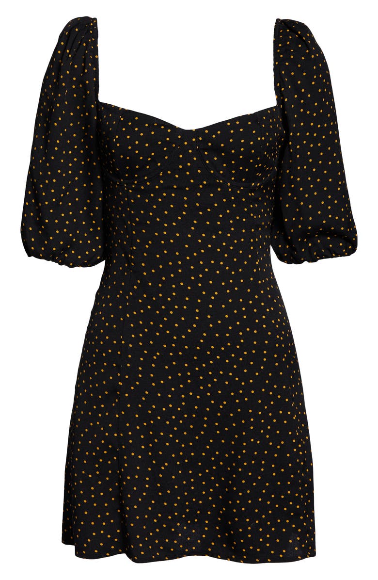 Reformation Kopa Sweetheart Neck Minidress, Alternate, color,