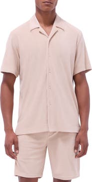 Bugatchi Terry Cloth Camp Shirt