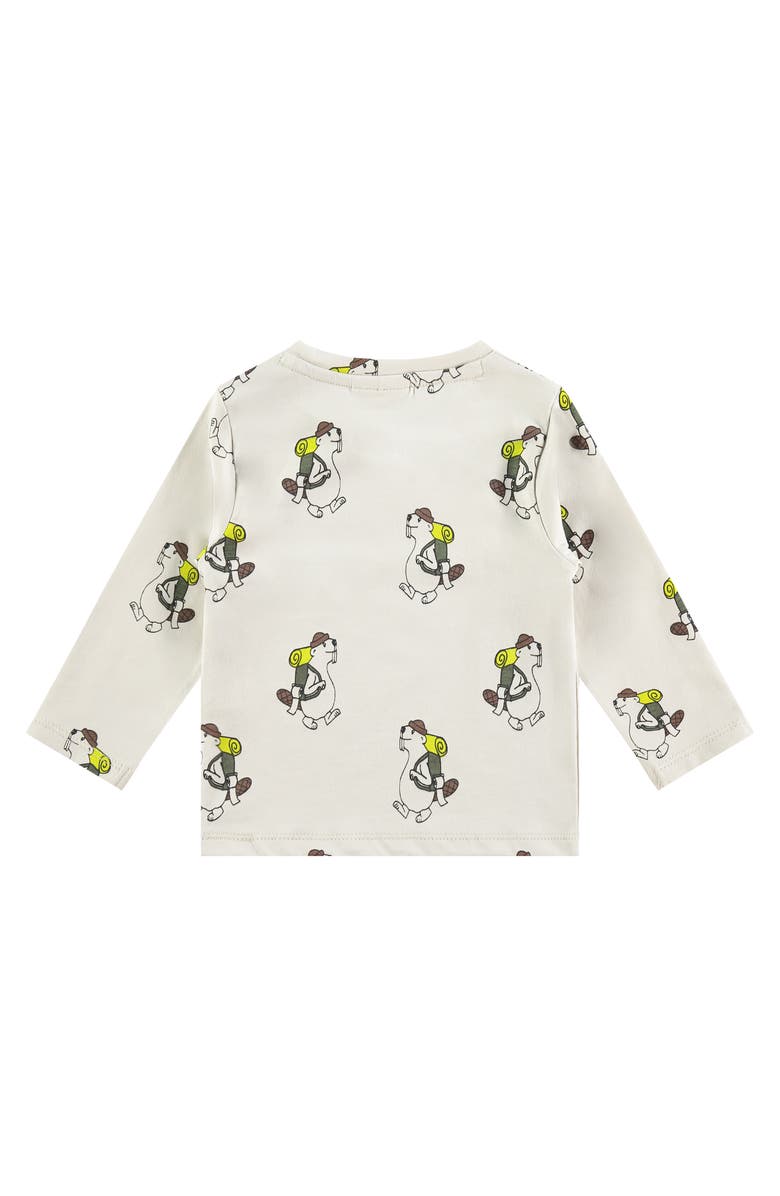 BABYFACE Allover Beaver Graphic Long Sleeve T-Shirt, Alternate, color, Kiwi