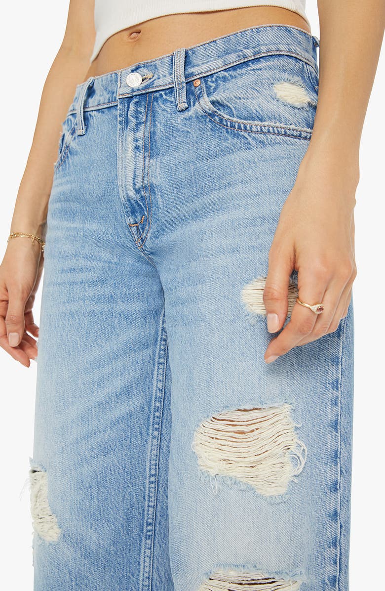MOTHER The Down Low Spinner Hover Ripped Ankle Jeans, Alternate, color, 