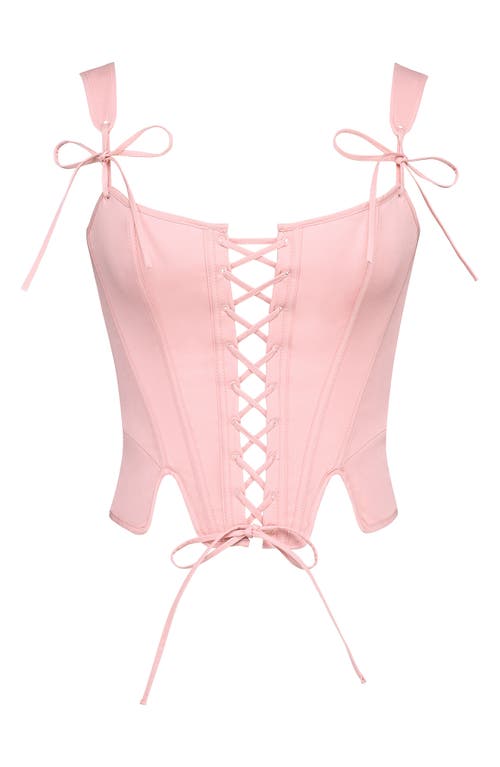 House Of Cb Callie Lace-up Front Corset Top