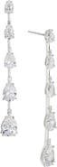 Nadri Evelyn Pear Cubic Zirconia Linear Drop Earrings