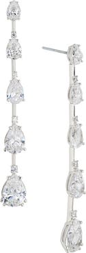 Nadri Evelyn Pear Cubic Zirconia Linear Drop Earrings