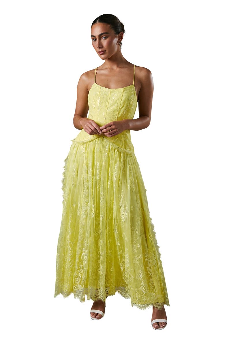 Coast Lace Cami Maxi Dress, Main, color, Yellow