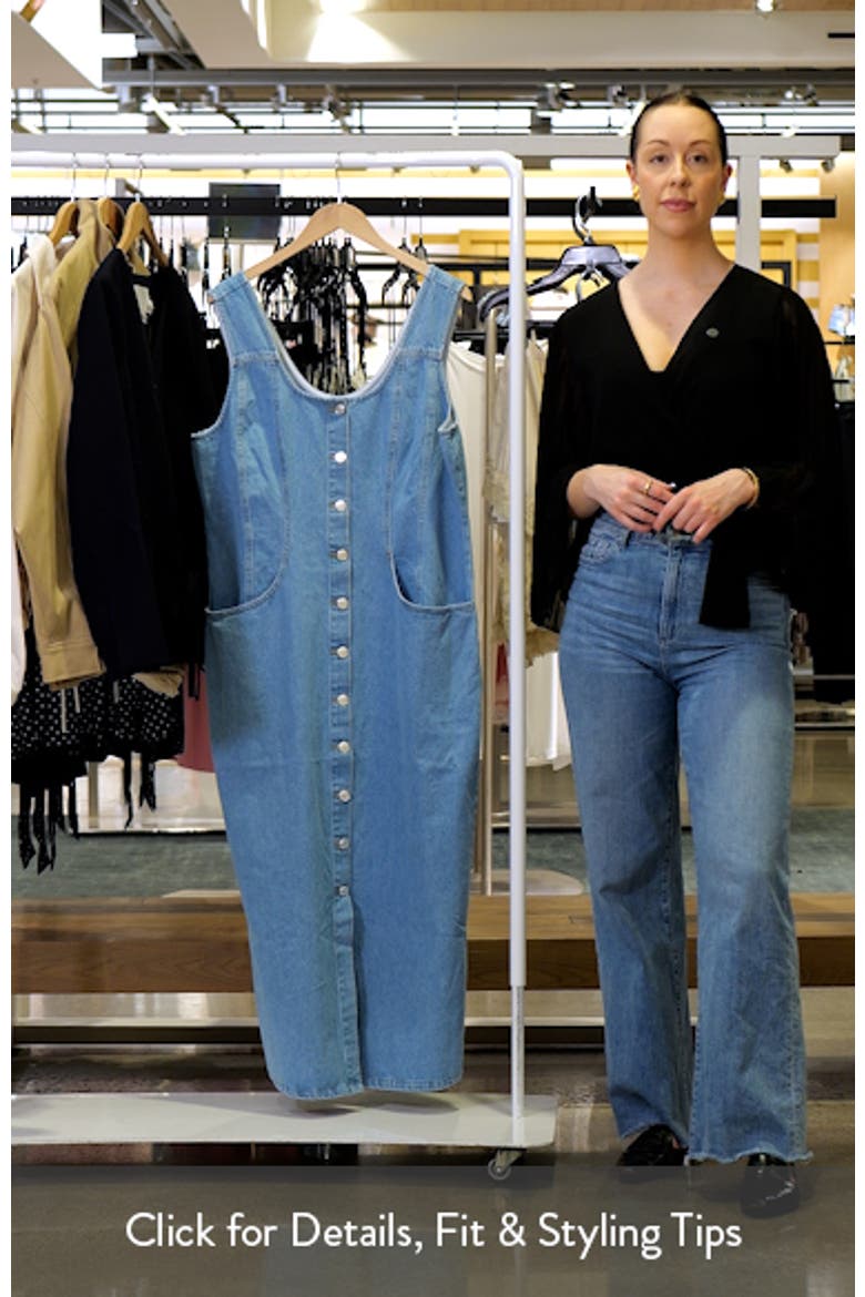 Quays Denim Button-Up Midi Dress video
