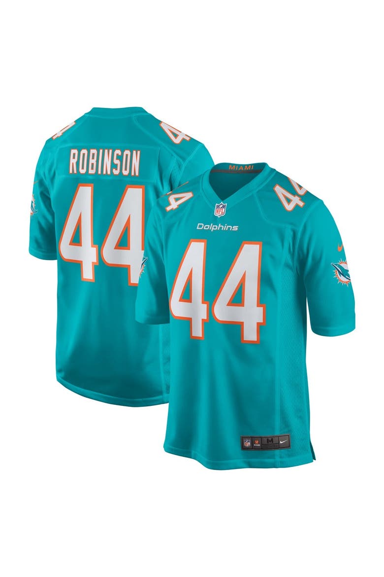 Men's Nike Chop Robinson Aqua Miami Dolphins  Player Game Jersey, Main, color, Aqua