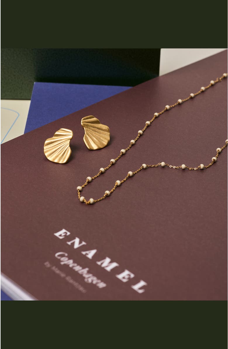 Enamel Copenhagen Wave Earring, Alternate, color, 925S/Gp/M