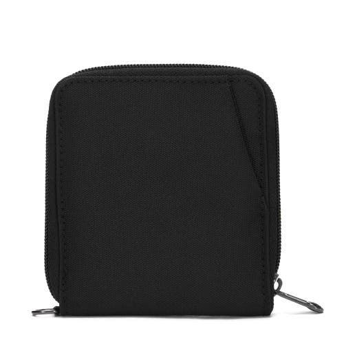 Pacsafe Rfidsafe Zip Around Wallet In Black