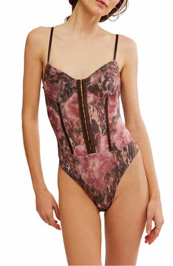 Free People Intimately FP Floral Mesh Bodysuit