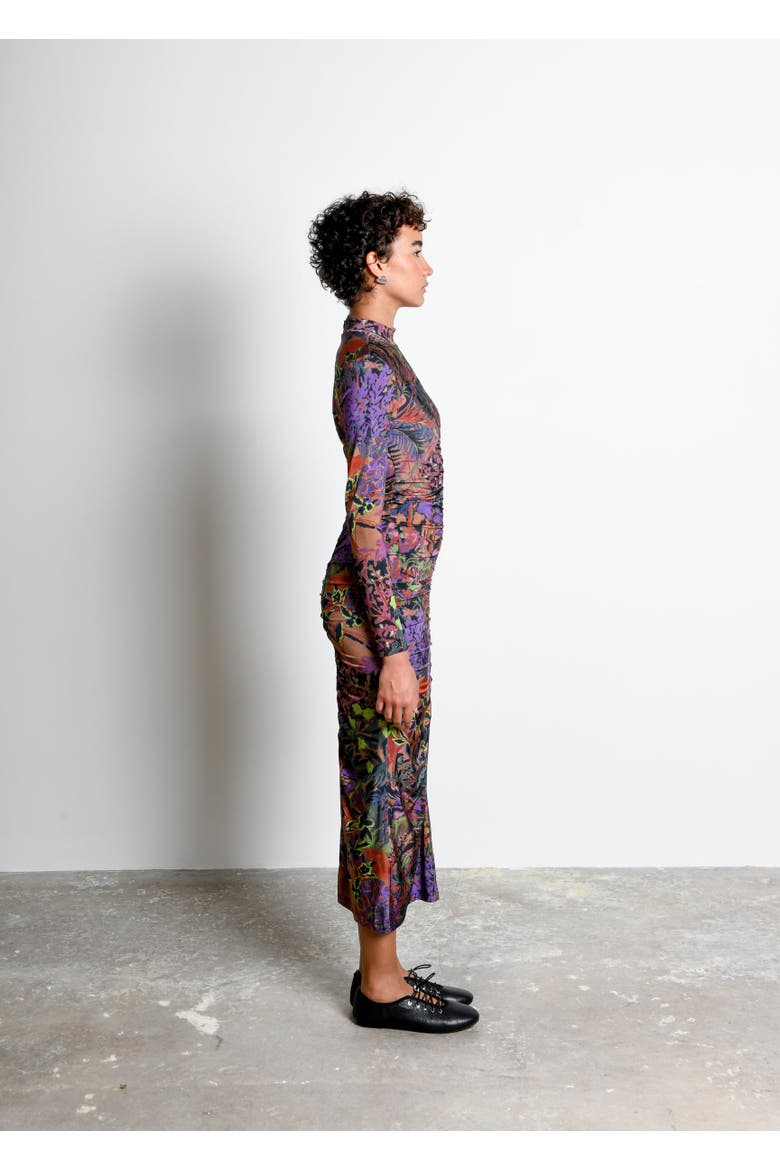 Alonia Jersey Ruched Midi Dress, Alternate, color, Horae