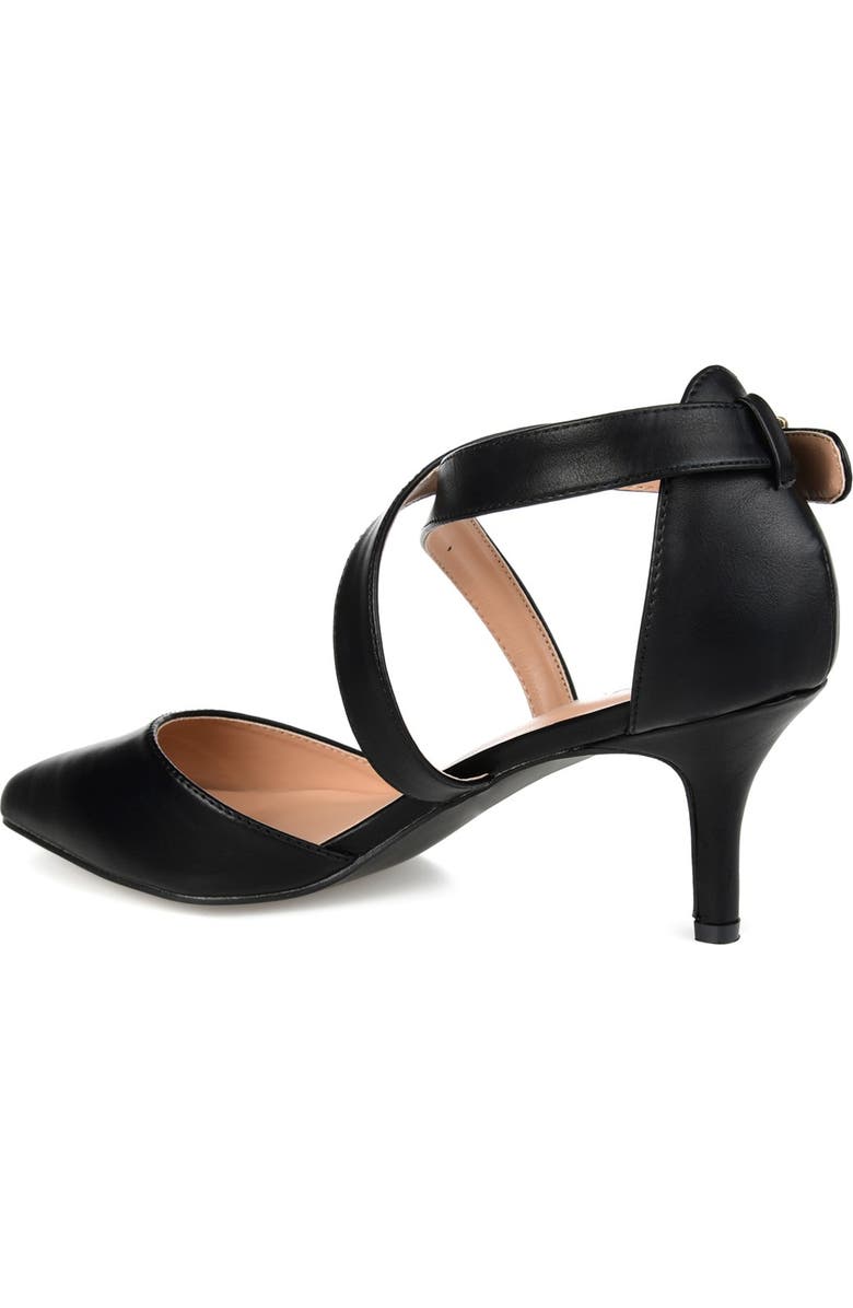 Journee Collection Riva Crossover Pump, Alternate, color, Black