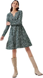 Pact Organic Cafe Crepe Tiered Dress