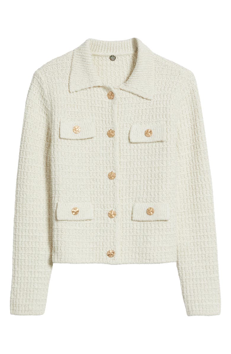 MARGARET O'LEARY Gabrielle Metallic Jacket, Alternate, color, Ivory