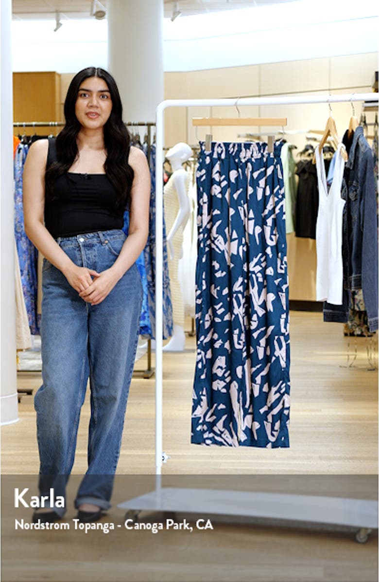 Leer Batik Print Palazzo Pants, sales video thumbnail