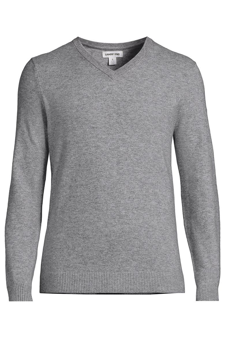 CashTouch V Neck Sweater, Alternate, color, Gray Heather