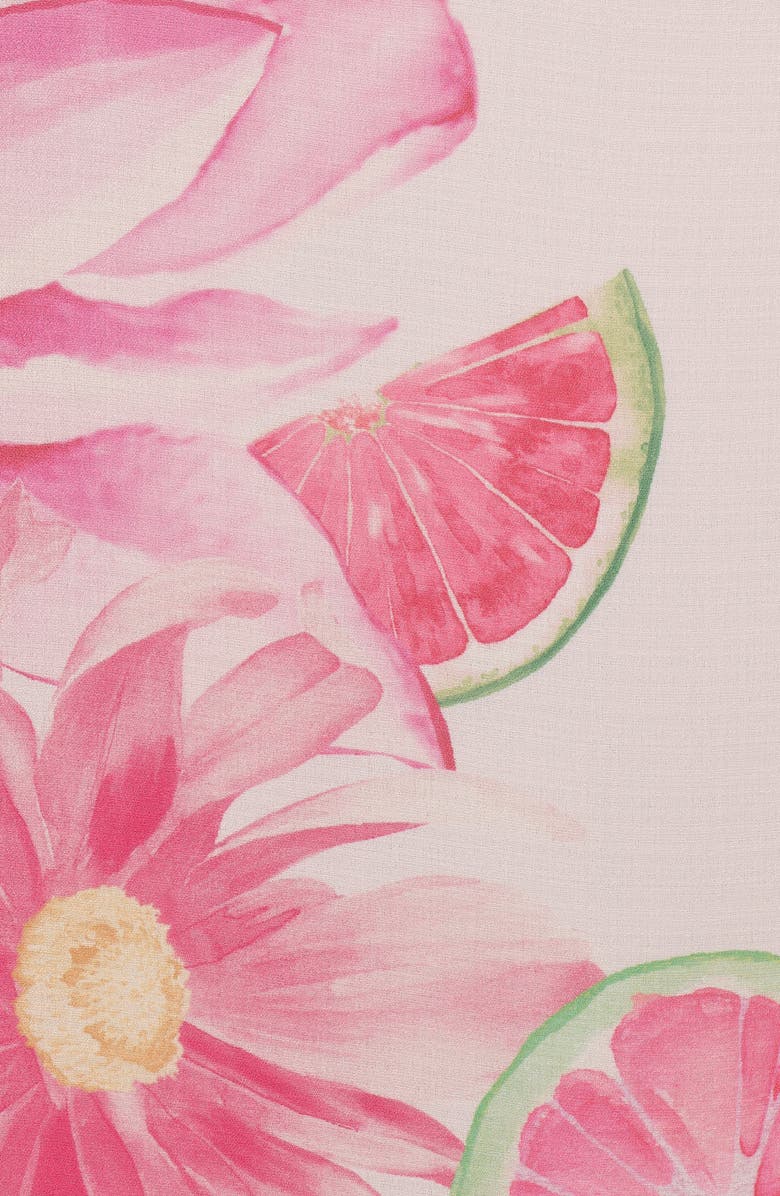 Petal & Pup Reagan One-Shoulder Linen Blend Midi Dress, Alternate, color, Pink