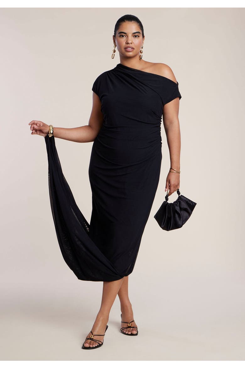 Embellished Stud Detail Maxi Dress, Alternate, color, BLACK ONYX