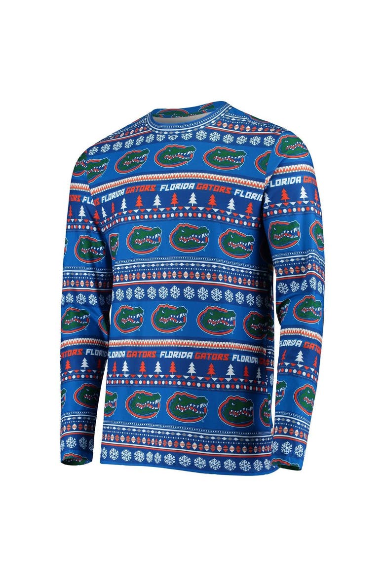 Men's Concepts Sport Royal Florida Gators Ugly Sweater Knit Long Sleeve Top and Pant Set, Alternate, color, Royal