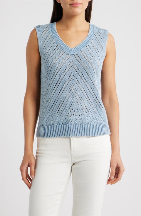 Open Stitch Sweater Vest