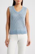 CITY BLUES Open Stitch Sweater Vest