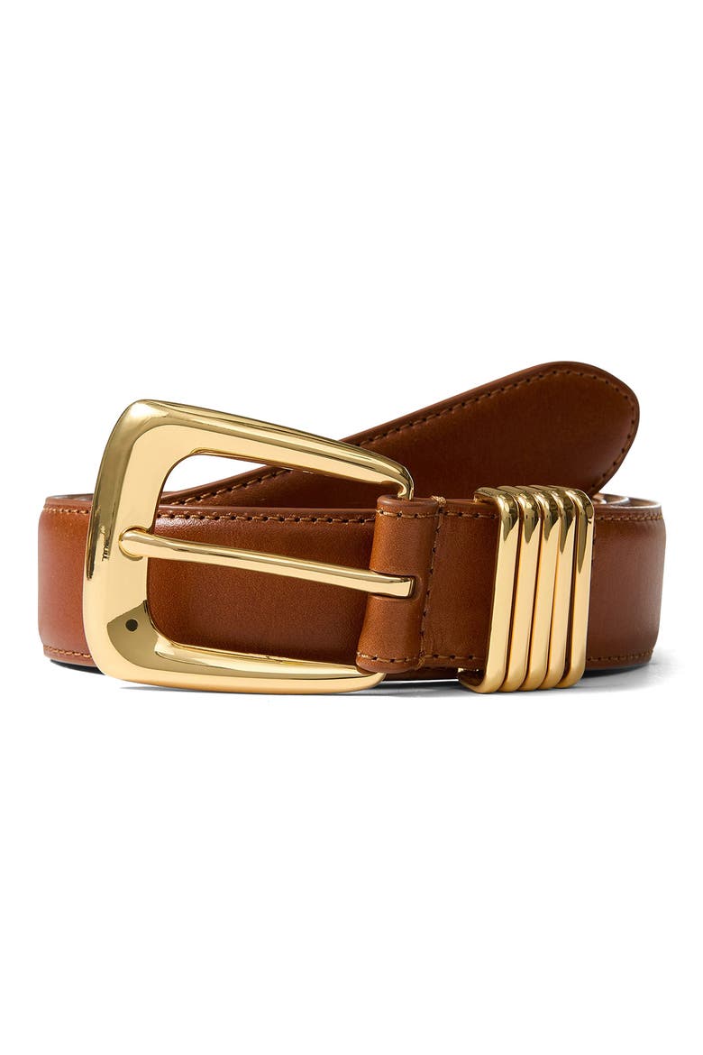 Arch Leather Belt, Alternate, color, HAZELWOOD