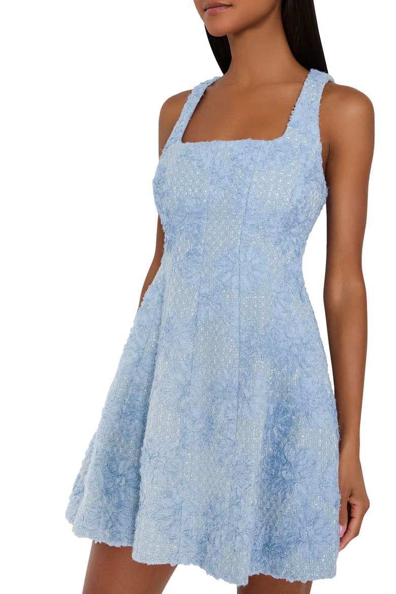 Minna Tweed Minidress, Alternate, color, LIGHT BLUE