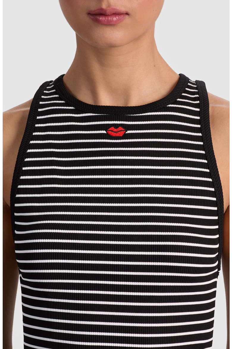 Allen Embroidered Tank, Alternate, color, BLACK/ OFF WHITE STRIPE
