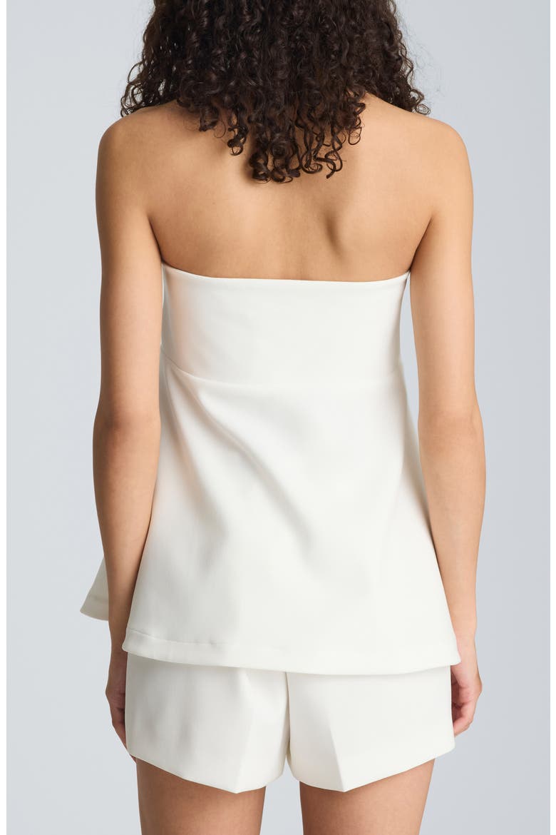 Strapless Peplum Top, Alternate, color, PURE WHITE