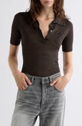 Acne Studios Kier Krinkel Silk Blend Polo