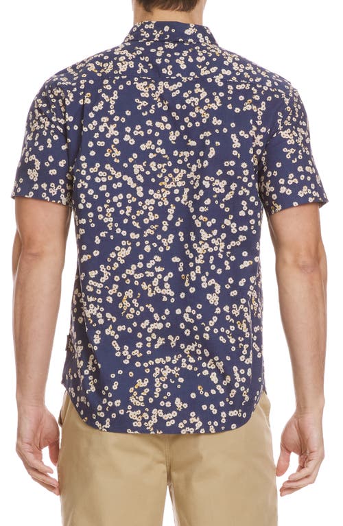 Quiksilver Cosmic Fields Classic Short Sleeve Button-up Shirt In Navy
