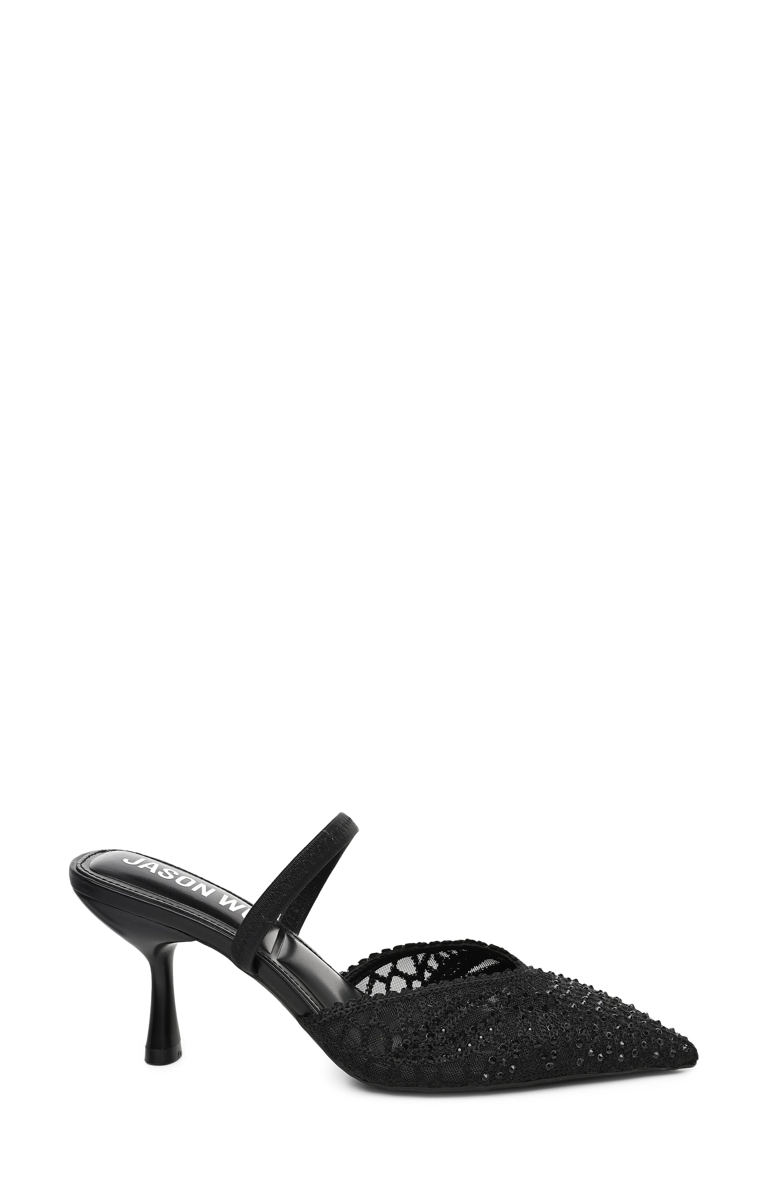 Ezze Embellished Slingback Pump, Alternate, color, BLACK
